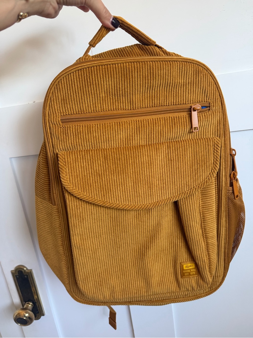 Brand New Corduroy Men's Backpack in Mustard - Casual Everyday Carry